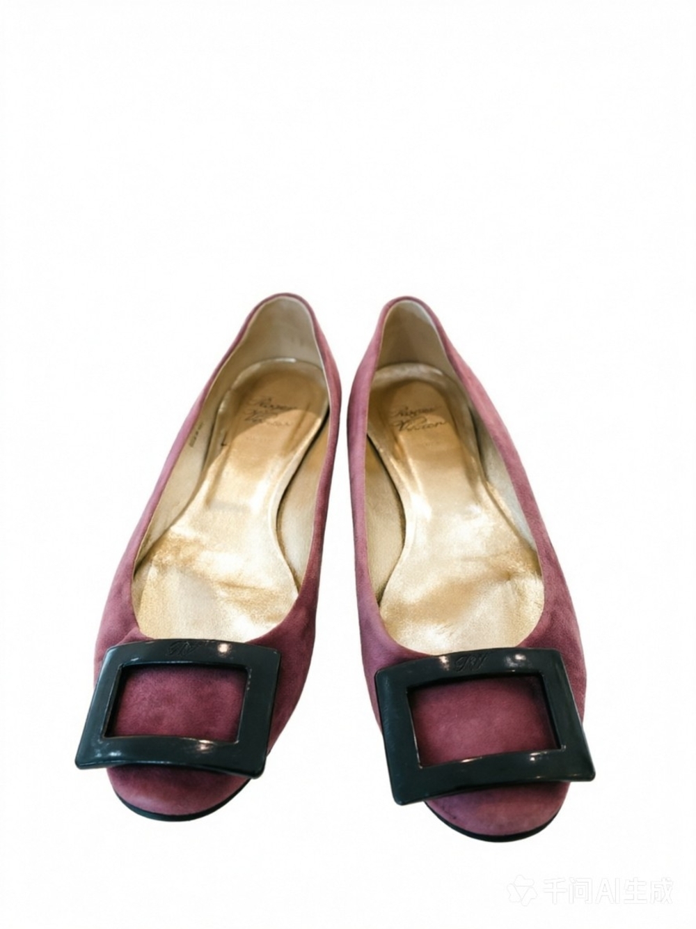 ROGER VIVIER Gommettine suede flats